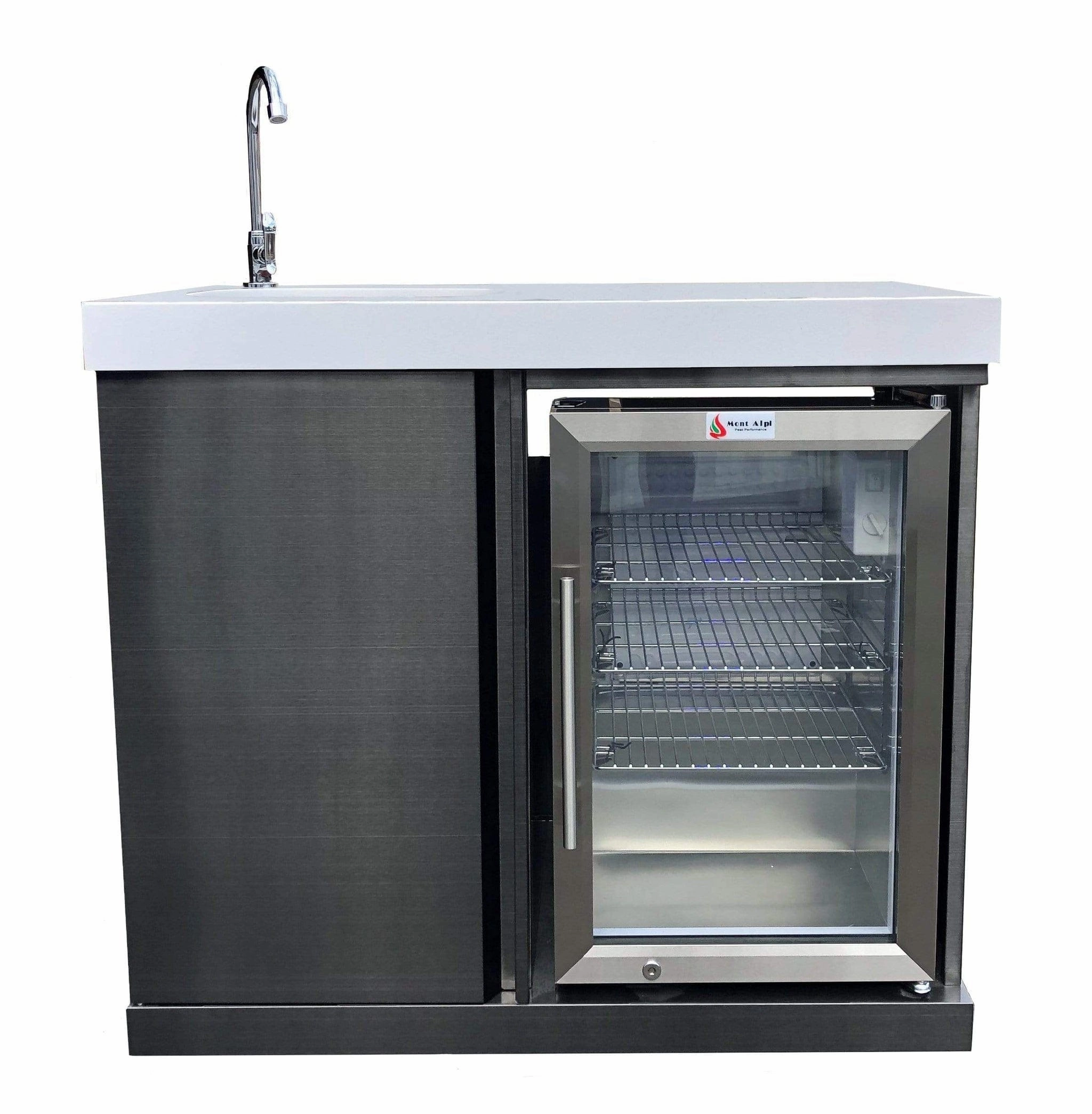 Mont Alpi Black Stainless Steel Beverage Center MASF-BSS