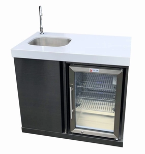 Mont Alpi Black Stainless Steel Beverage Center MASF-BSS outdoor beverage cooler with wheels