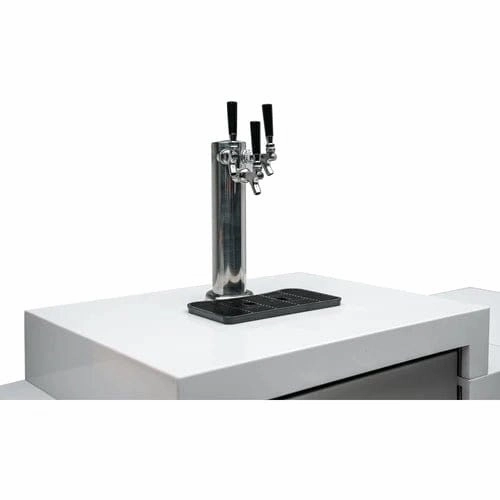 Mont Alpi Stainless Steel Beverage Center W/ 90 Degree Corner & Fridge Cabinet MA-BEV90KEG
