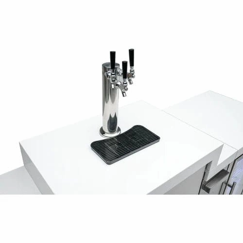Mont Alpi Stainless Steel Beverage Center W/ 90 Degree Corner & Fridge Cabinet MA-BEV90KEG