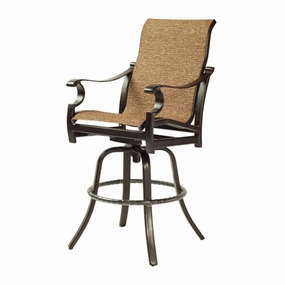 Monterey Sling High Back Swivel Bar Stoolcast aluminum patio dining set