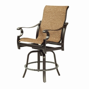 Monterey Sling High Back Swivel Counter Stoolcast aluminum patio dining set