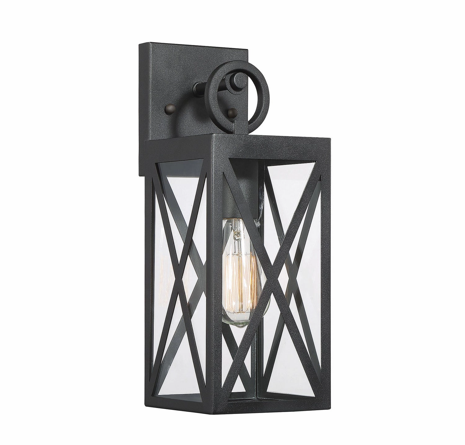Moutd One Light Outdoor Wall Sconce Black