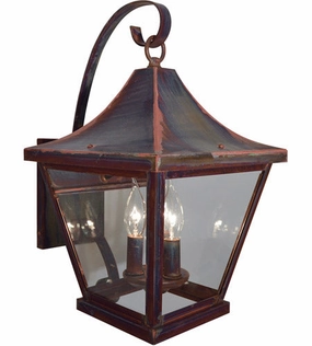 Nantes Three Light Wall Mount Raw CopperOutdoor wall sconces with motion sensor