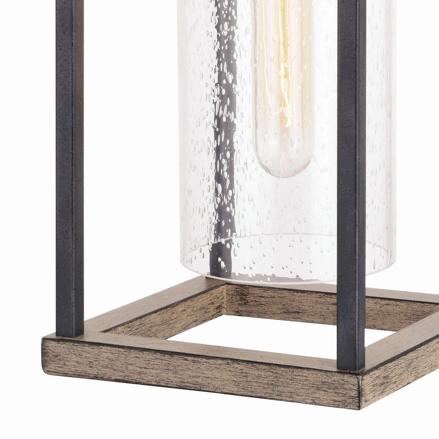 Napier One Light Outdoor Wall Mount Forged Black and Rustic Elm