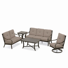 Napili 5 Piece High-Back Swivel Rocker Sofa Setaluminum alloy outdoor sofa set