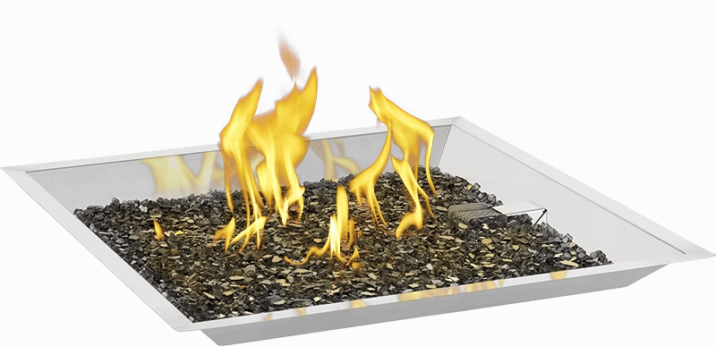Napoleon 24" Stainless Steel Square Patioflame Fire Pit Burner System GPFS60portable outdoor fire pit with lid