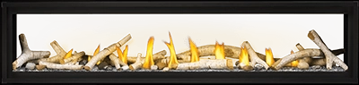 Napoleon Luxuria 74 See-Through Direct Vent Gas Fireplace LVX74stone-look outdoor patio fireplace