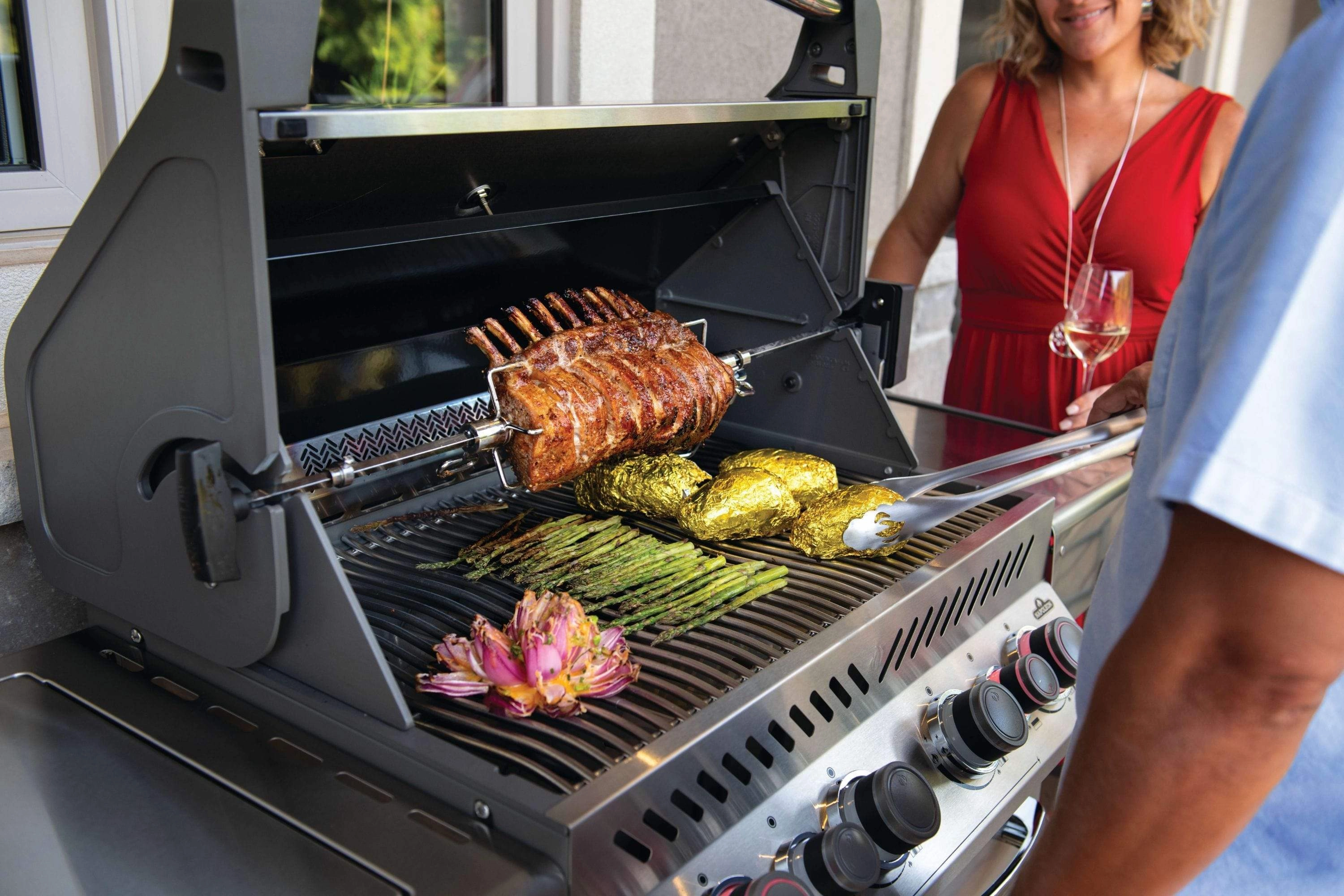 Napoleon Prestige 500 RSIB Black Natural Gas Grill w/ Infrared Side & Rear Burners P500RSIBNK-3