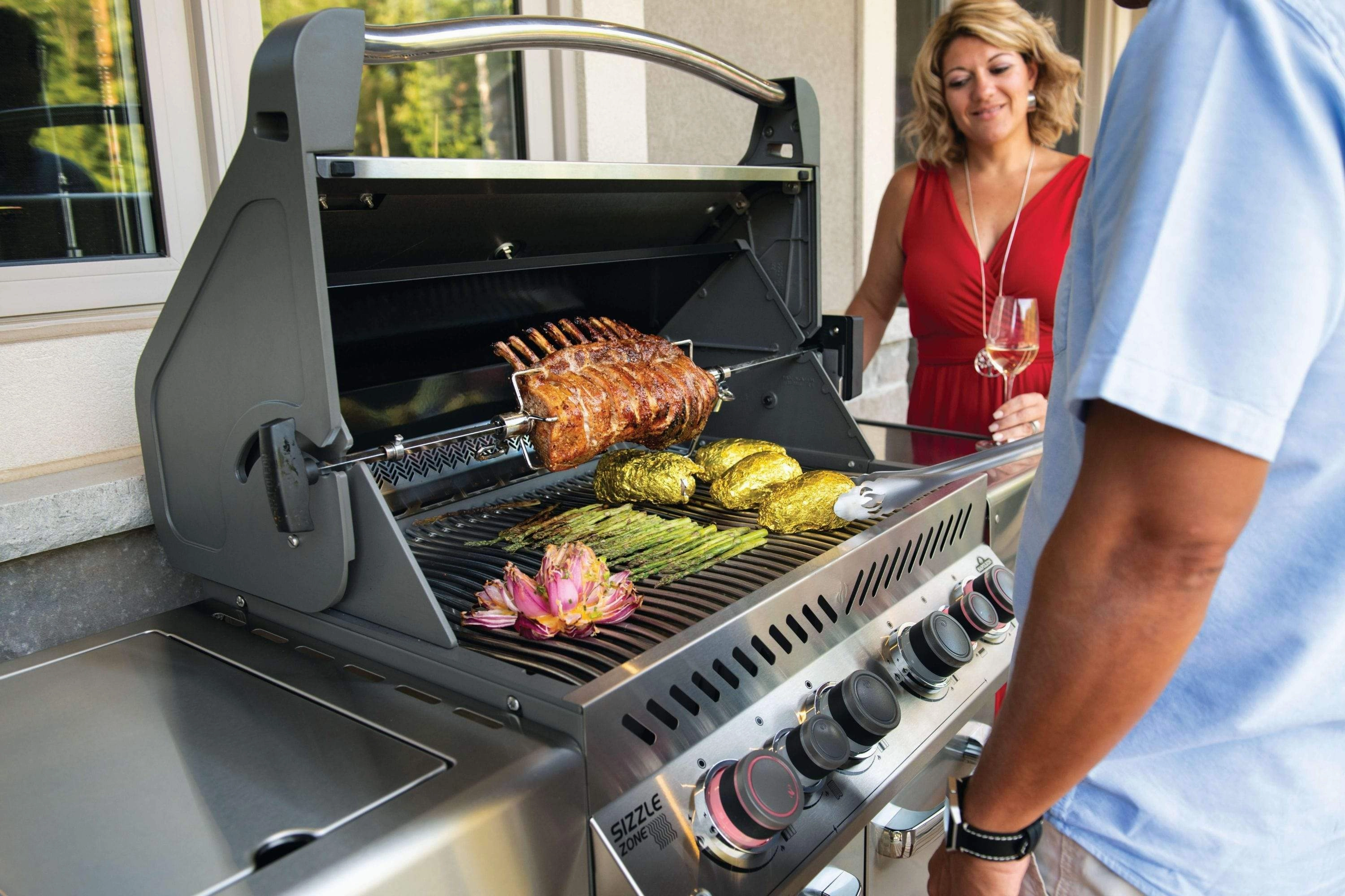 Napoleon Prestige 500 RSIB Black Natural Gas Grill w/ Infrared Side & Rear Burners P500RSIBNK-3