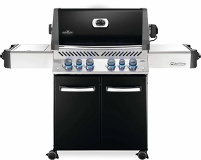 Napoleon Prestige 500 RSIB Black Propane Gas Grill w/ Infrared Side & Rear Burners P500RSIBPK-3 professional outdoor BBQ grill set