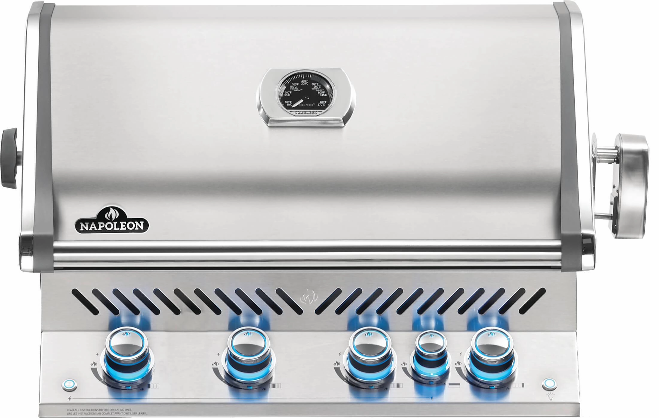 Napoleon Prestige PRO 500 RB Built-In Natural Gas Grill w/ Infrared Rear Burner BIPRO500RBNSS-3 professional outdoor BBQ grill set