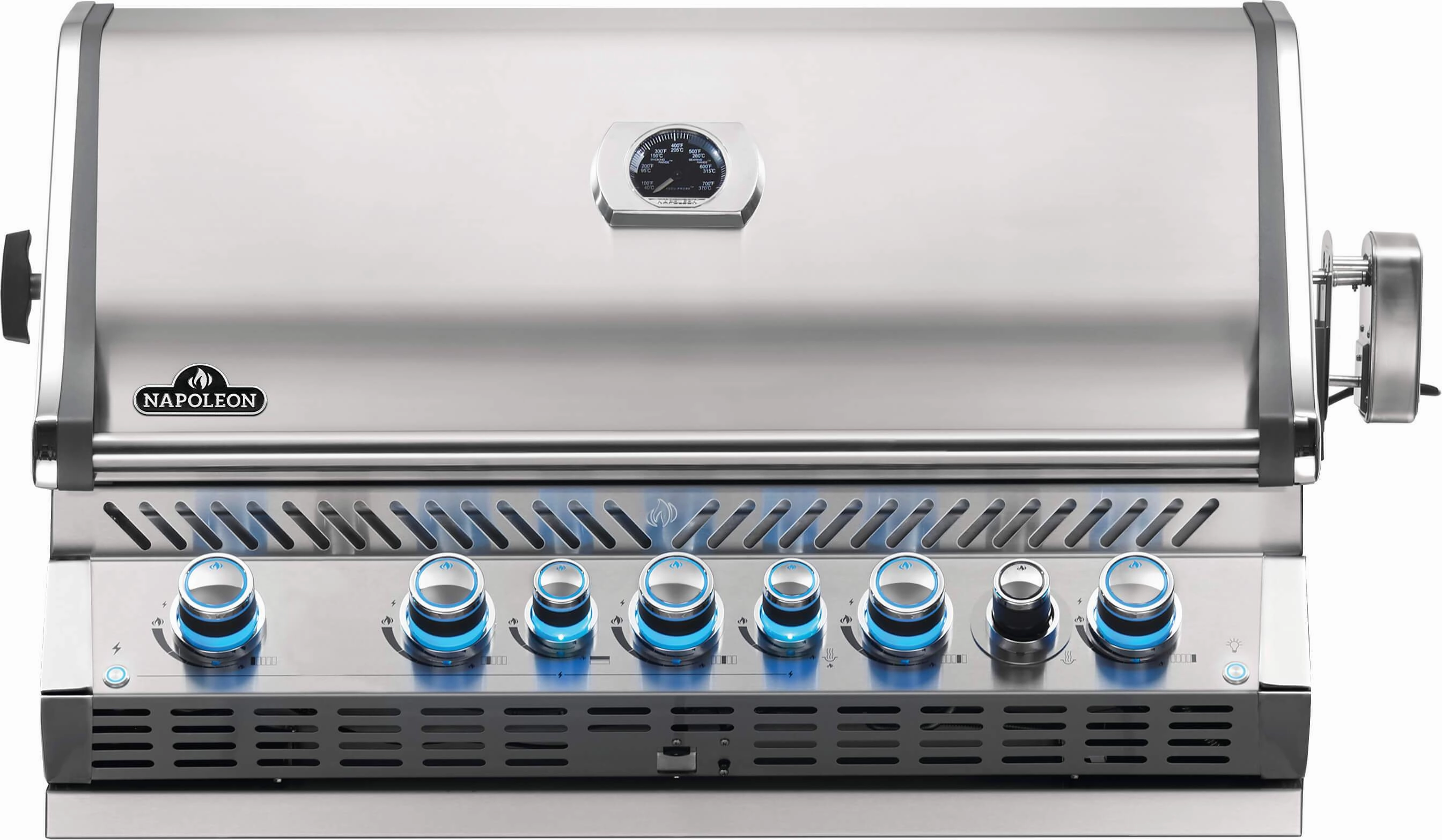 Napoleon Prestige PRO 665 RB Built-In Propane Gas Grill w/ Infrared Rear Burner BIPRO665RBPSS-3 professional outdoor BBQ grill set