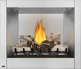 Napoleon Riverside 36 Clean Face Outdoor Fireplace GSS36stone-look outdoor patio fireplace
