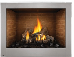 Napoleon Riverside 42 Clean Face Outdoor Gas Fireplace GSS42stone-look outdoor patio fireplace