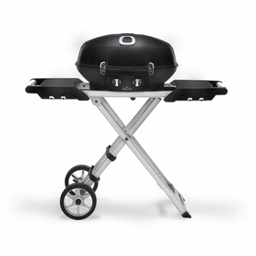 Napoleon TravelQ Pro with Scissor Cart Liquid Propane Portable Gas Grill PRO285X-BK professional outdoor BBQ grill set
