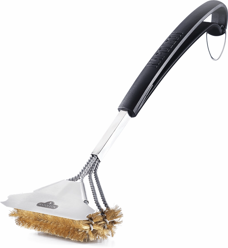 Napoleon Triple-Row Grill Brush with Brass Bristles 62058Stainless steel BBQ tool set