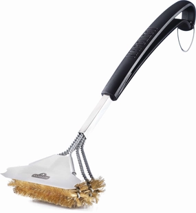 Napoleon Triple-Row Grill Brush with Brass Bristles - 62058 outdoor griddle for camping trips