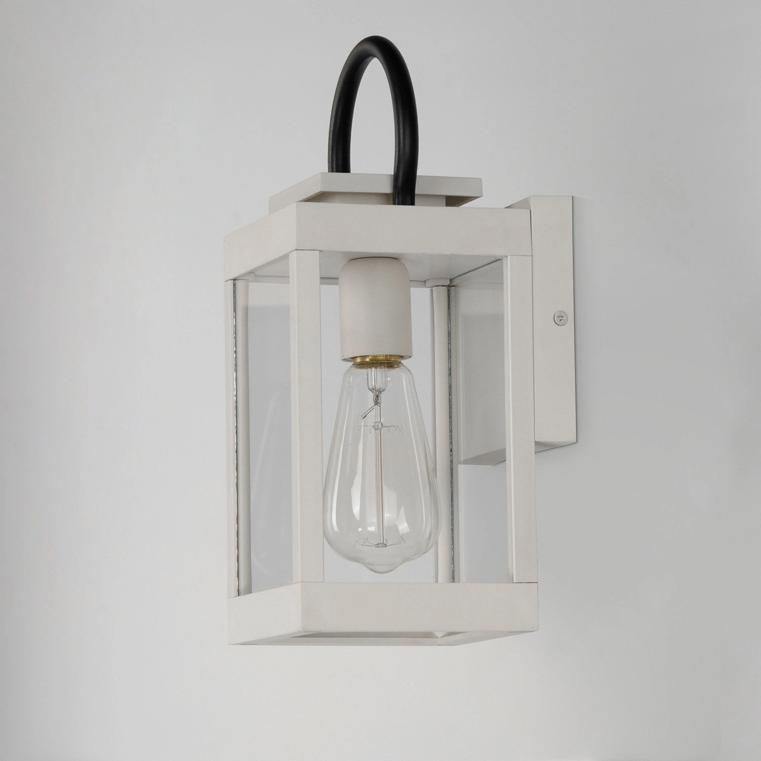 Nassau Vivex One Light Outdoor Wall Sconce White / Black