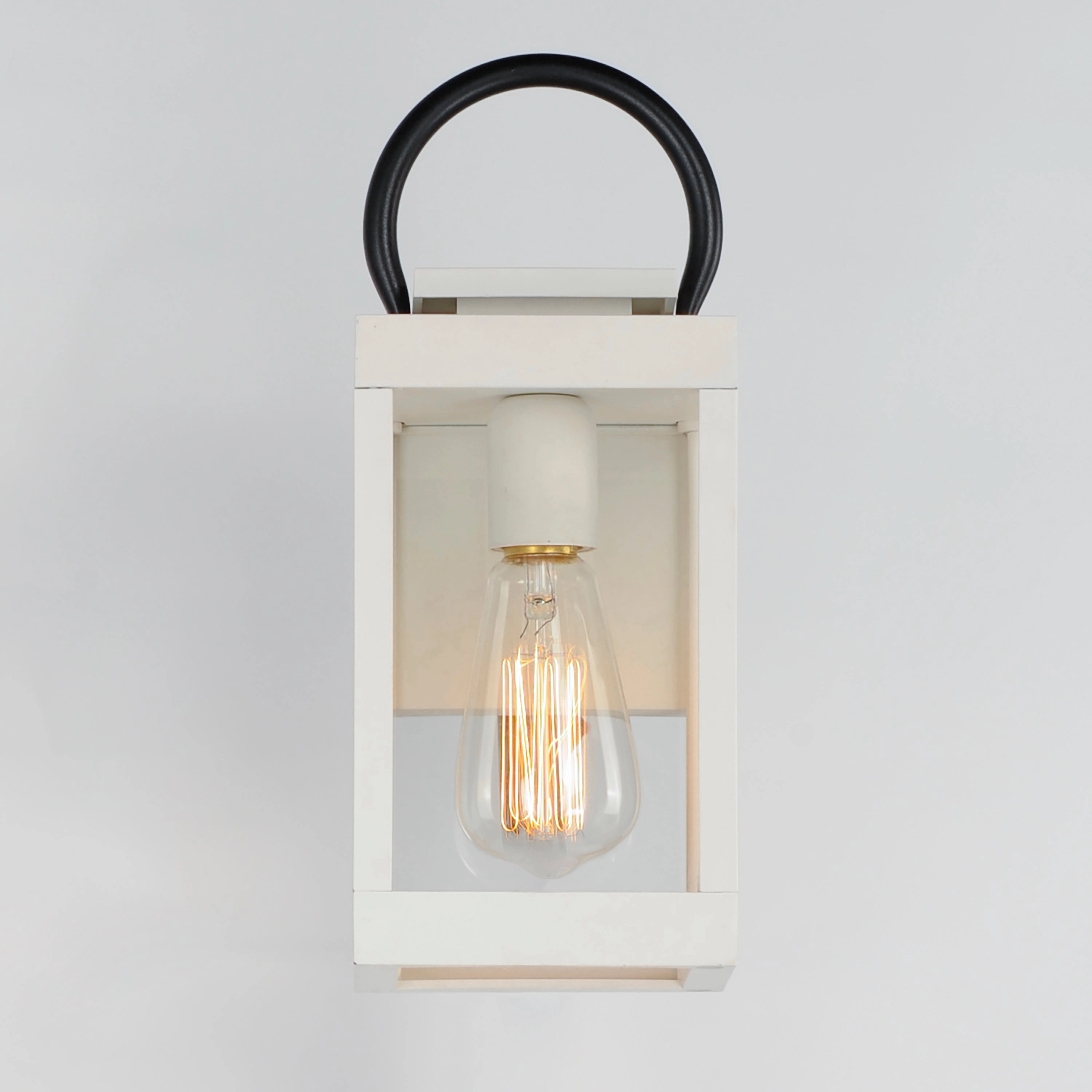 Nassau Vivex One Light Outdoor Wall Sconce White / Black