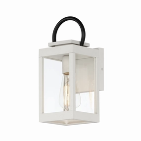 Nassau Vivex One Light Outdoor Wall Sconce White / BlackOutdoor wall sconces with motion sensor