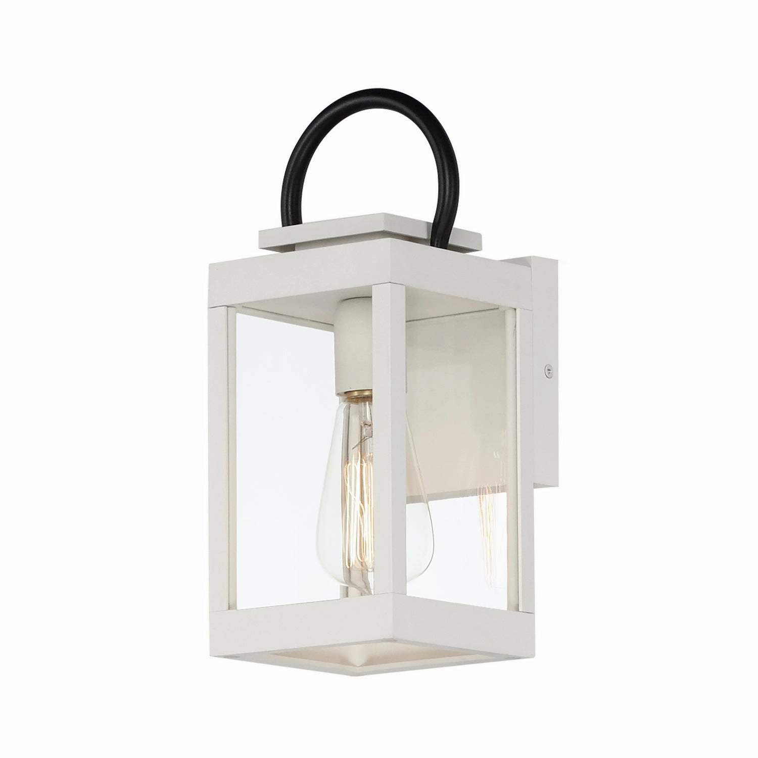 Nassau Vivex One Light Outdoor Wall Sconce White / BlackOutdoor wall sconces with motion sensor