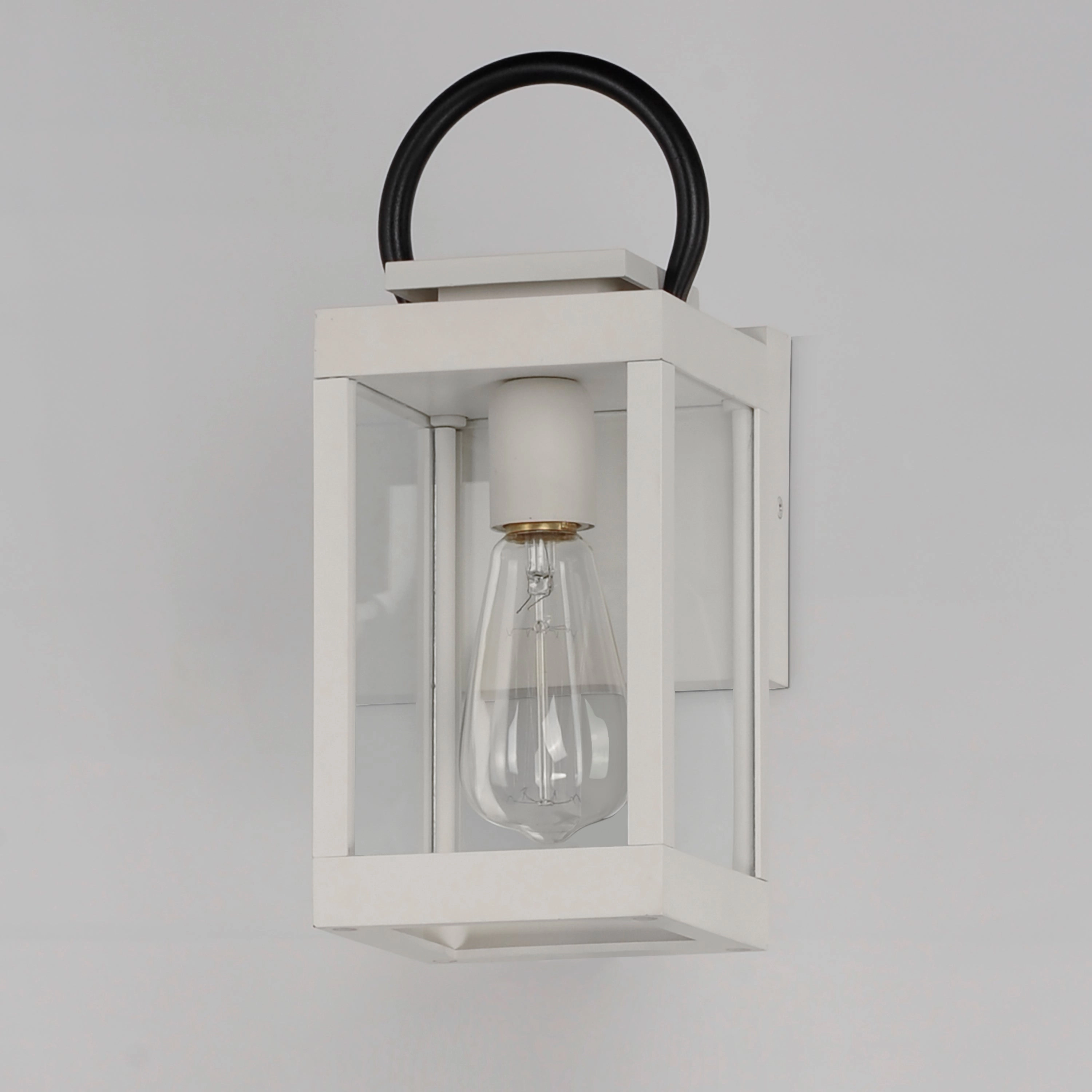 Nassau Vivex One Light Outdoor Wall Sconce White / Black