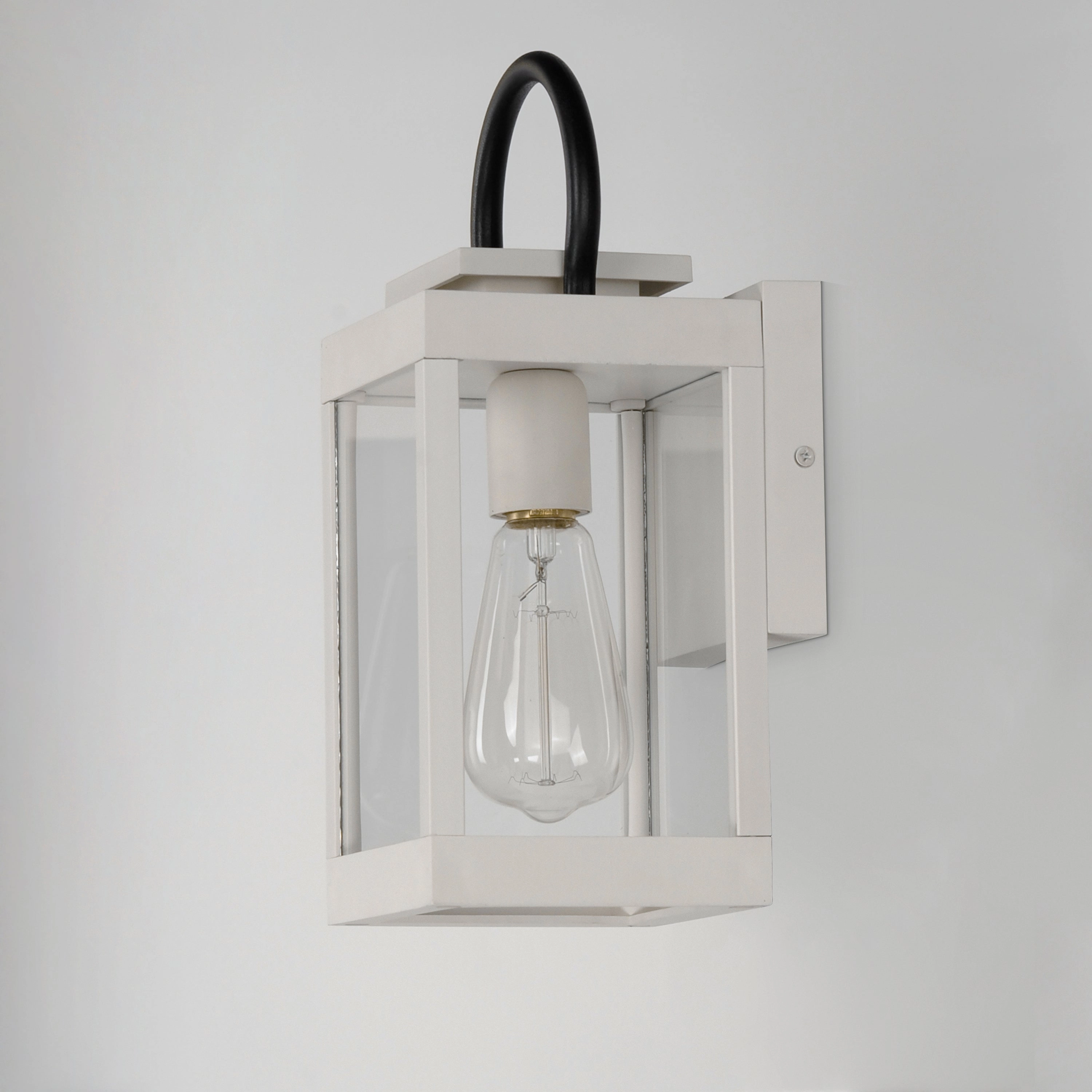 Nassau Vivex One Light Outdoor Wall Sconce White / Black
