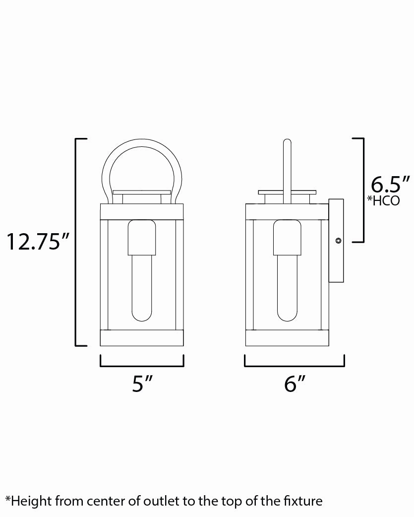 Nassau Vivex One Light Outdoor Wall Sconce White / Black
