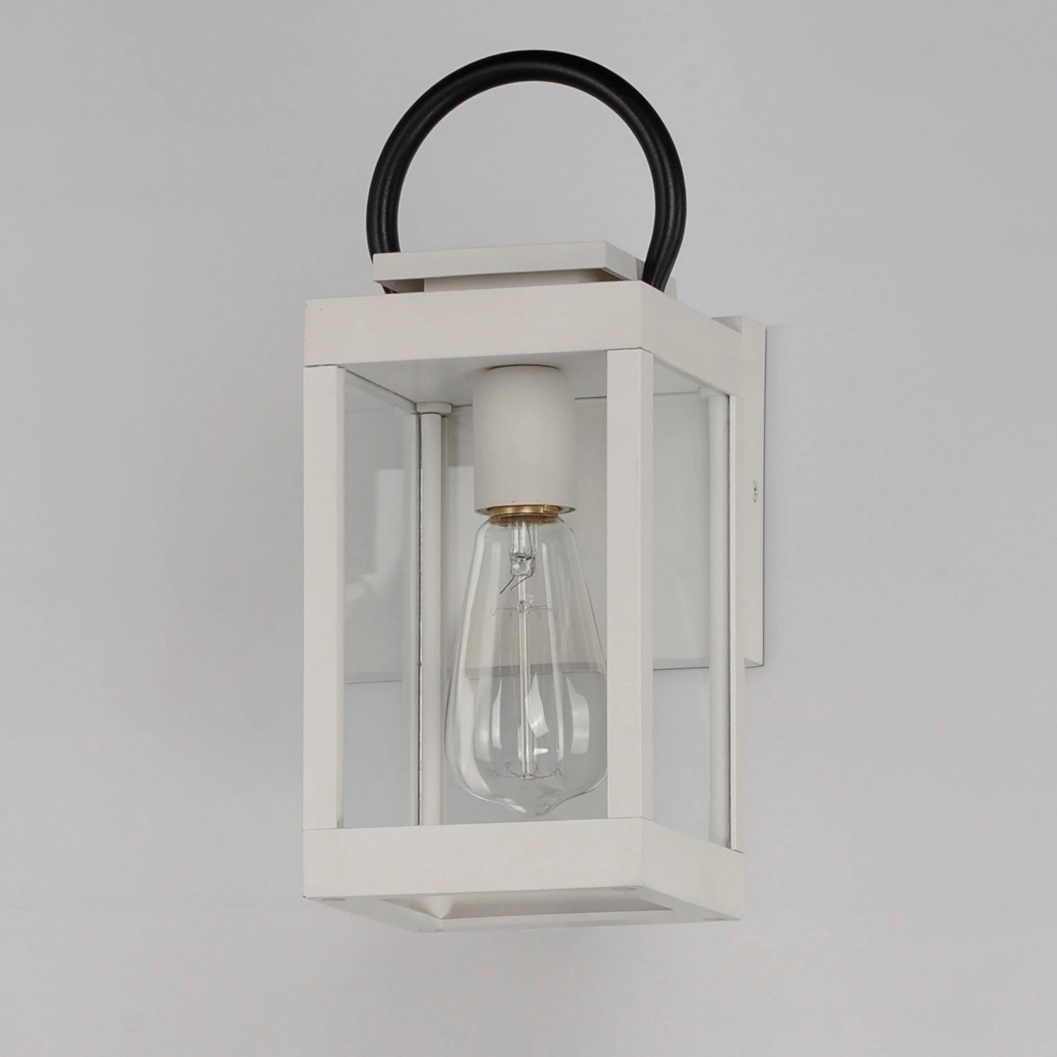 Nassau Vivex One Light Outdoor Wall Sconce White / Black