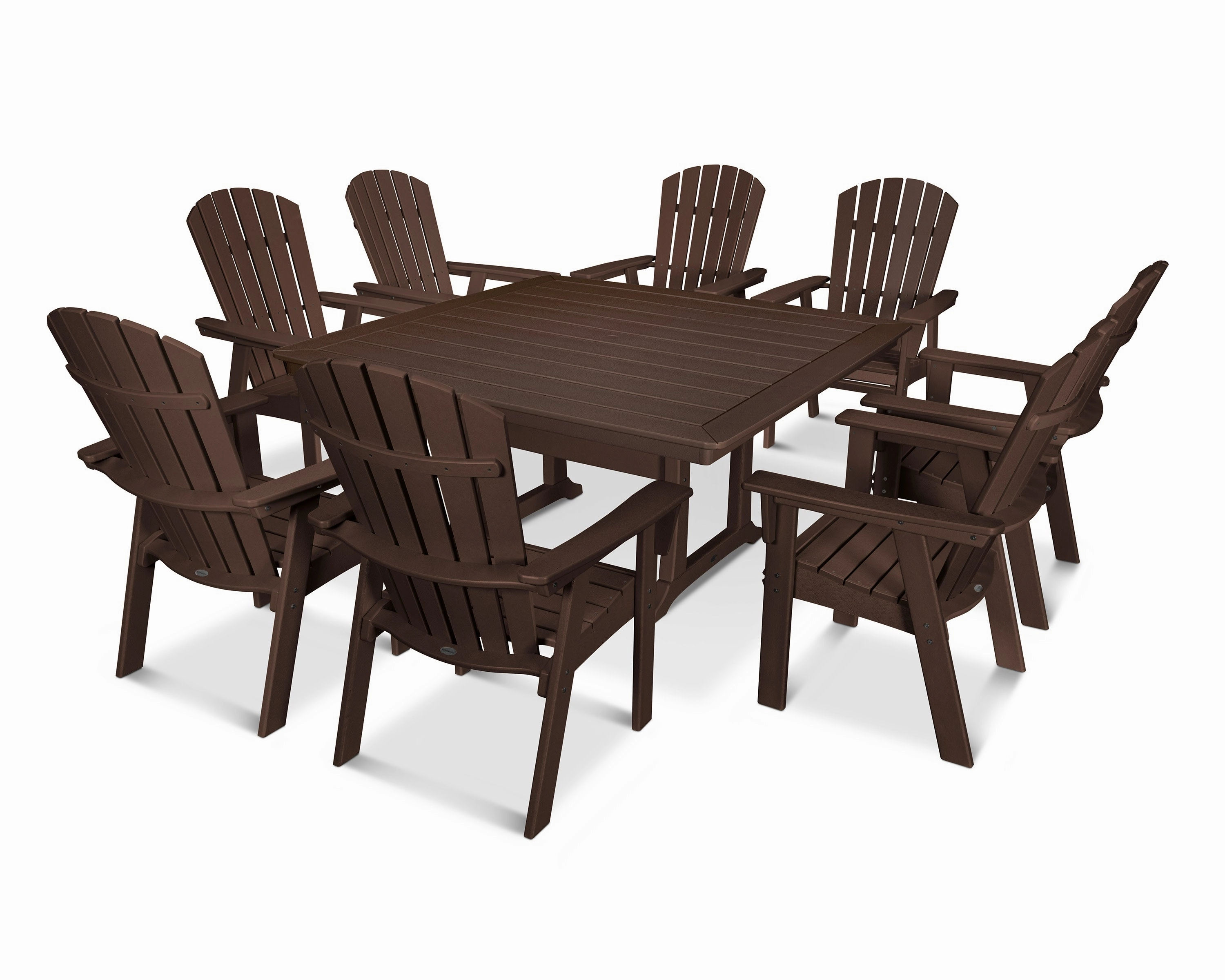 Nautical Adirondack 9-Piece Trestle Dining Set