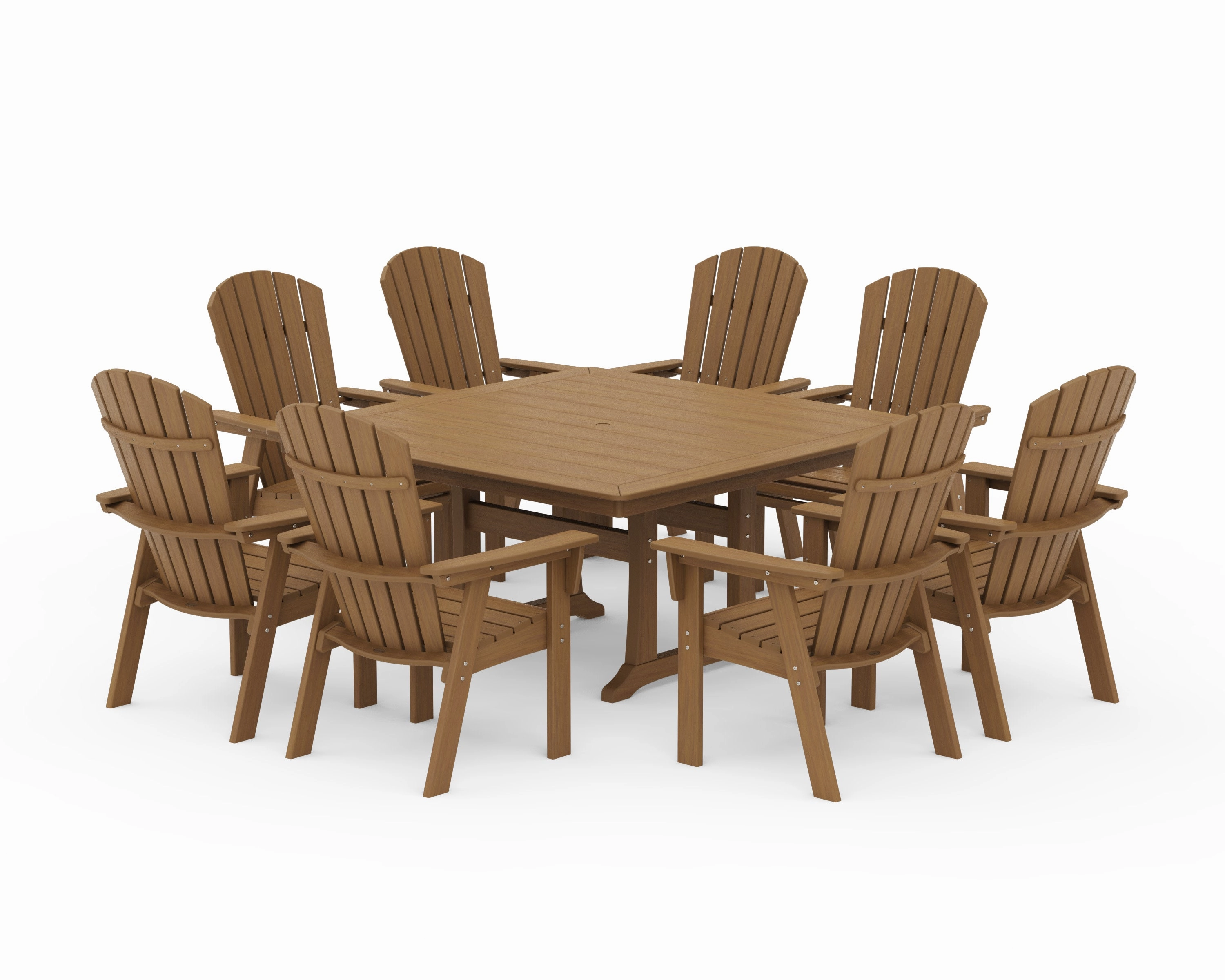 Nautical Adirondack 9-Piece Trestle Dining Set
