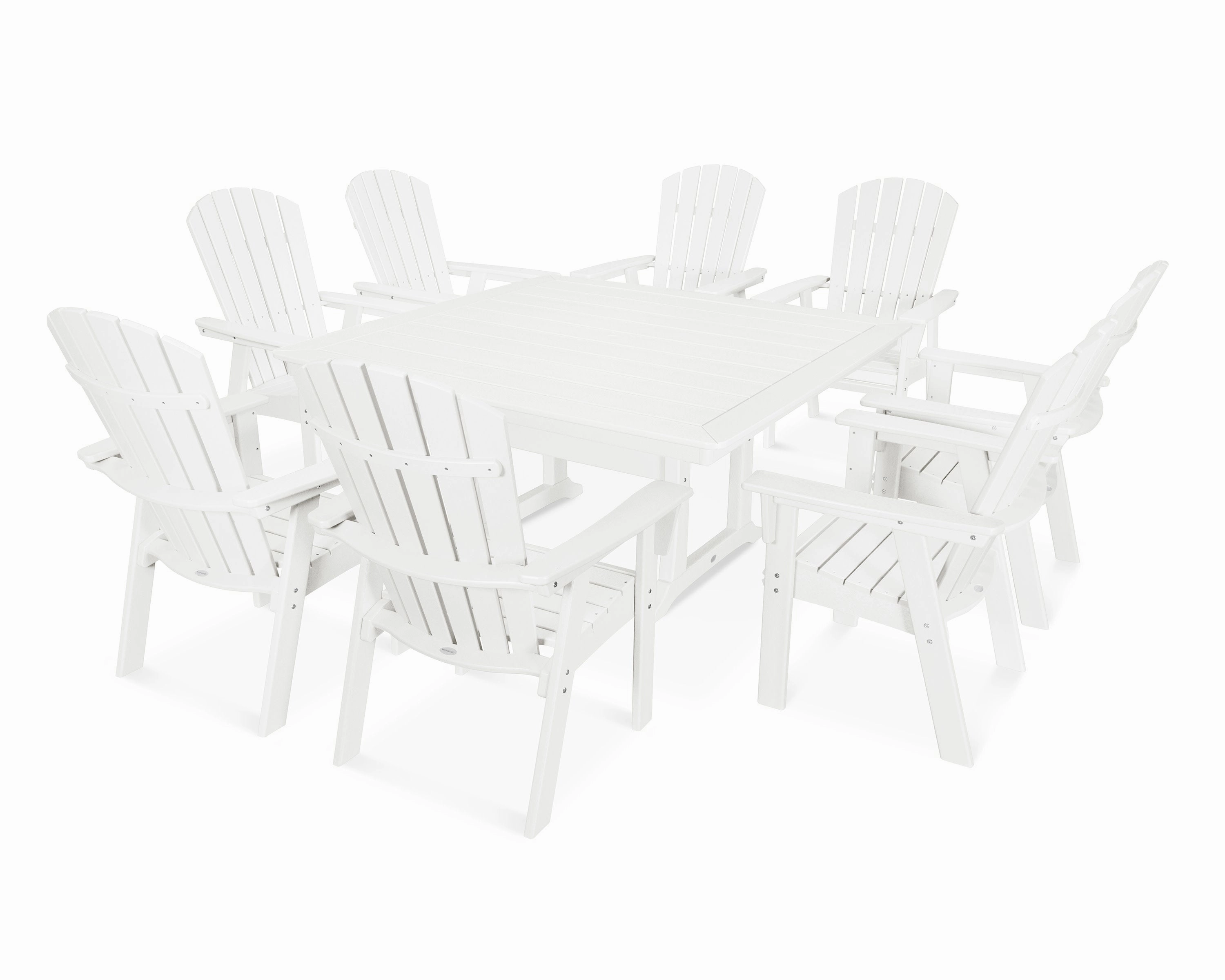 Nautical Adirondack 9-Piece Trestle Dining Set