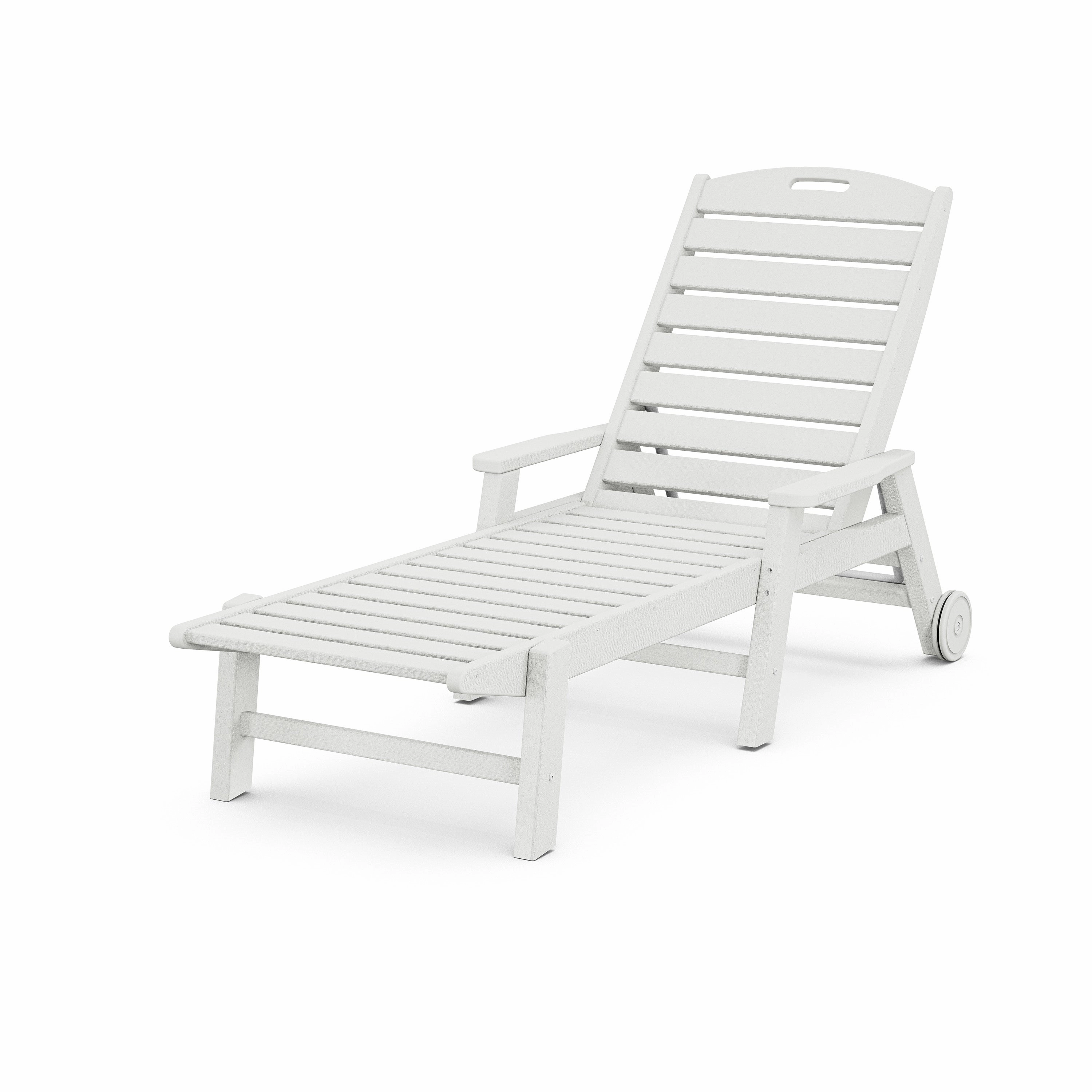 Nautical Chaise with Arms & Wheels