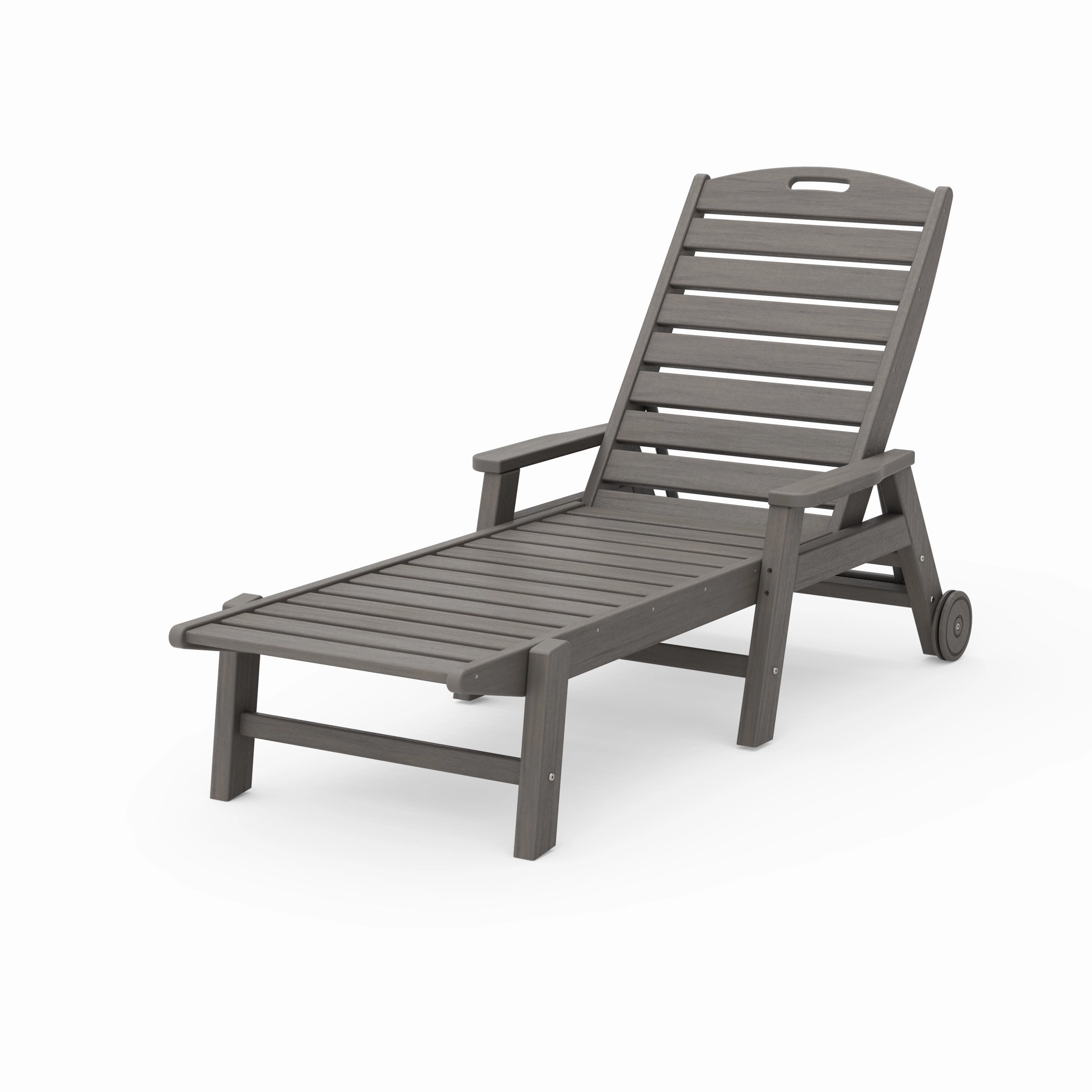 Nautical Chaise with Arms & Wheels