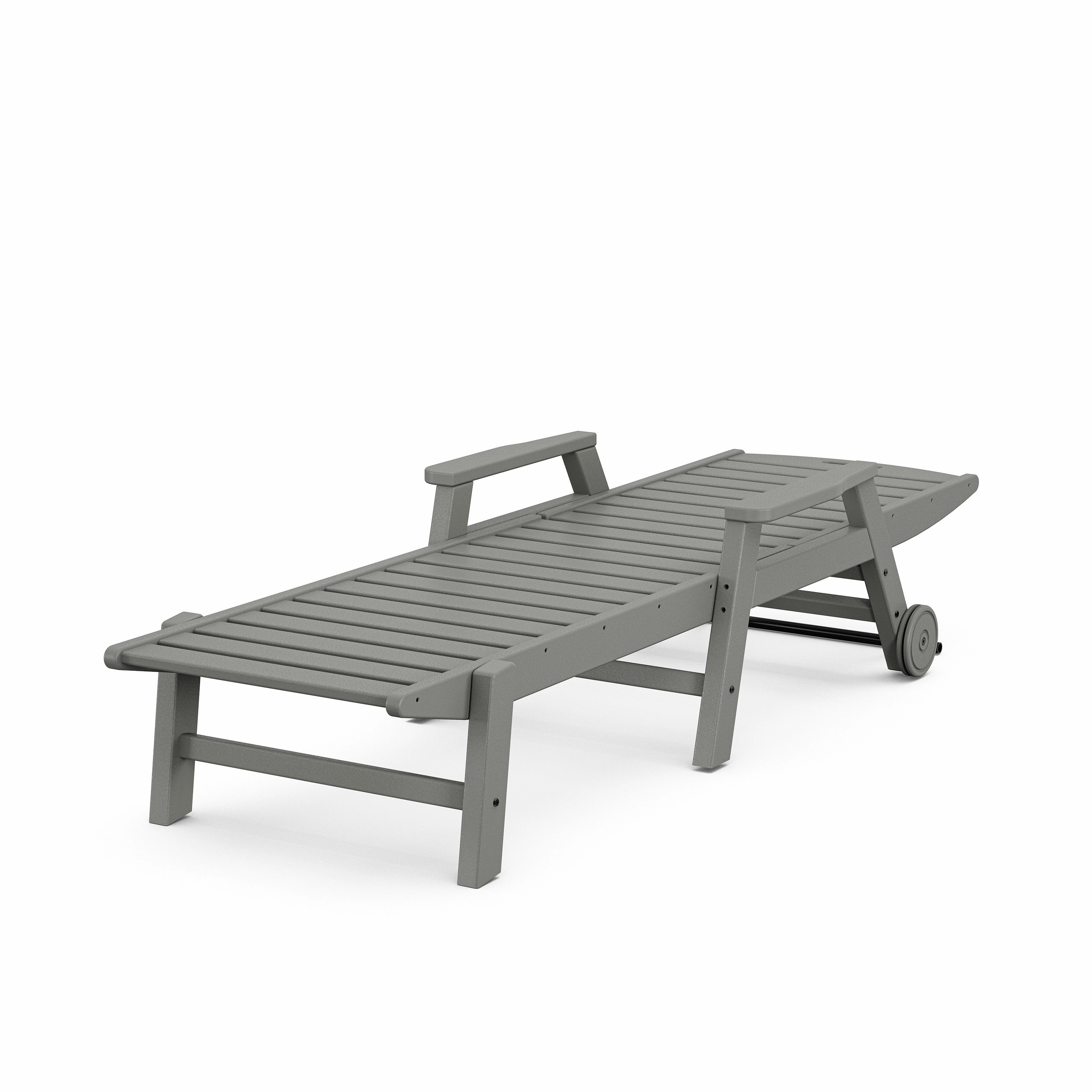 Nautical Chaise with Arms & Wheels