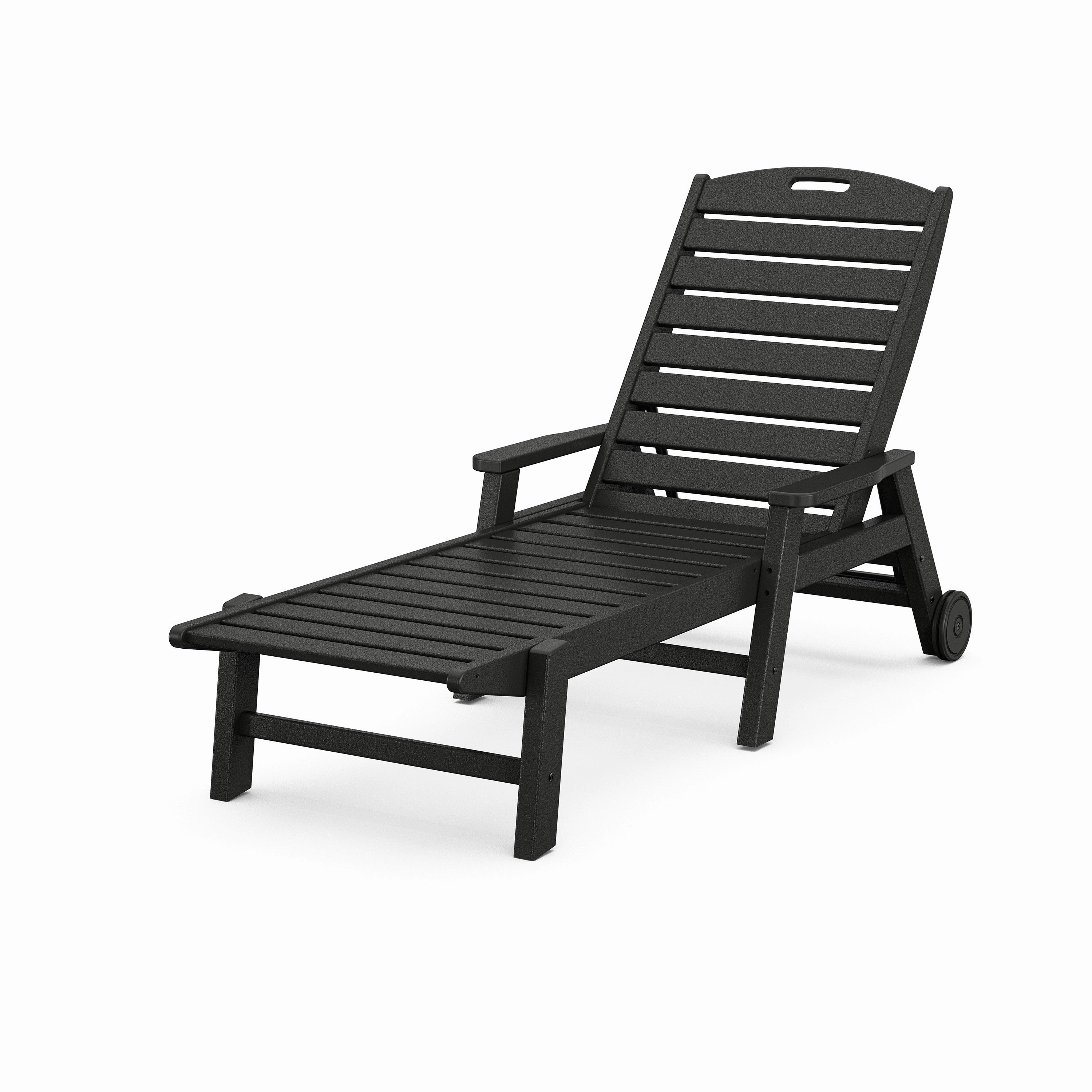 Nautical Chaise with Arms & Wheels