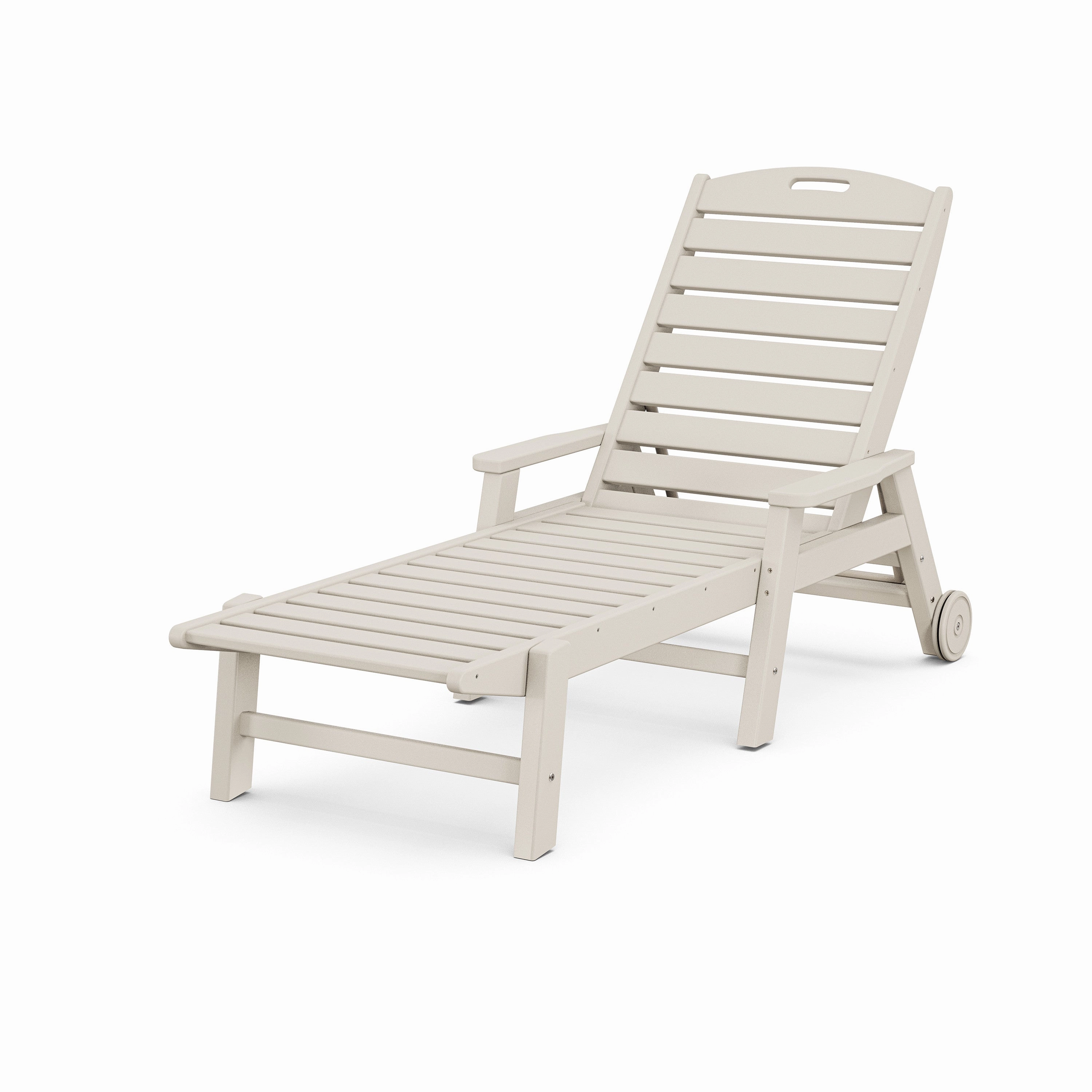 Nautical Chaise with Arms & Wheels