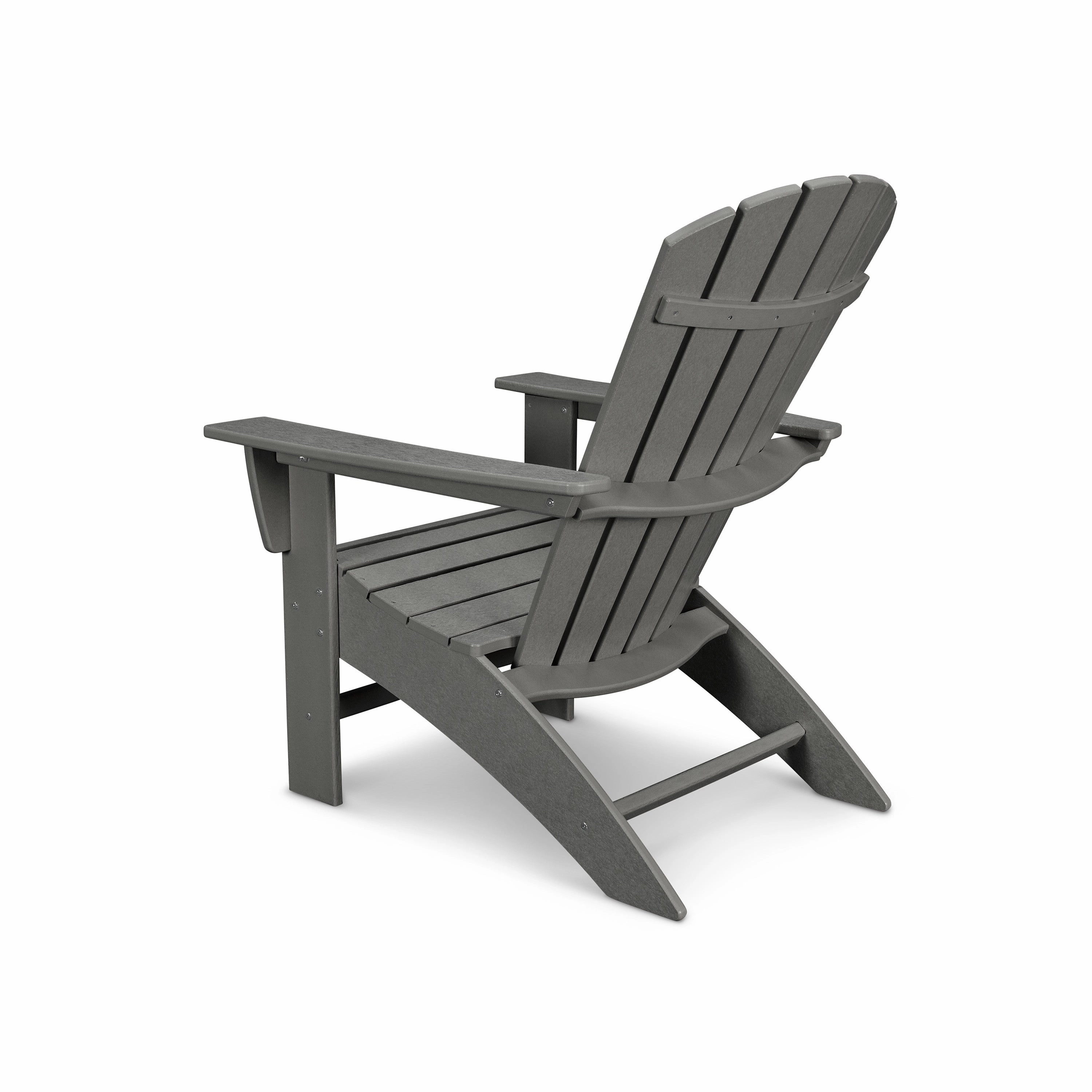 Nautical Curveback Adirondack 5-Piece Conversation Set with Fire Pit Table