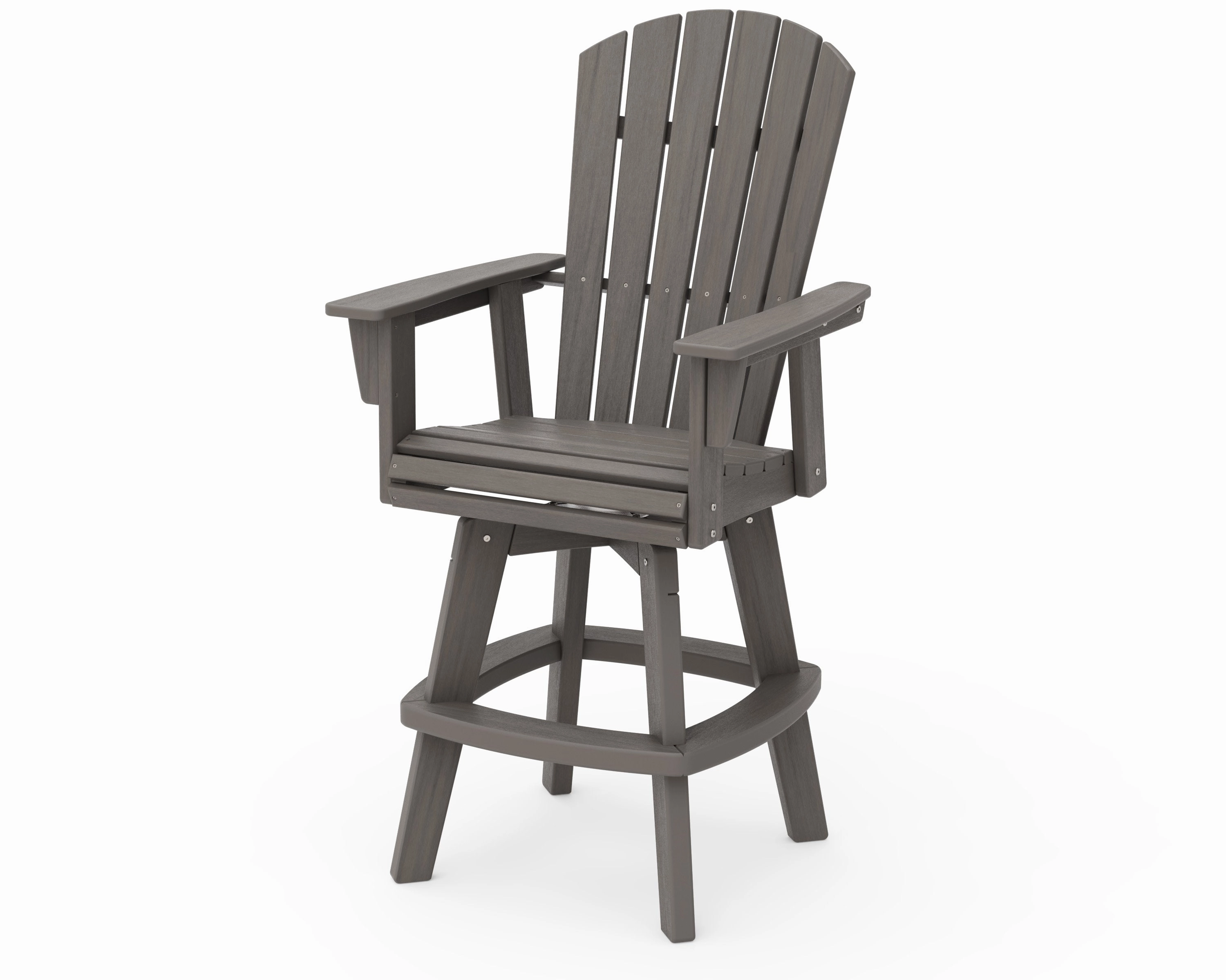 Nautical Curveback Adirondack Swivel Bar Chair