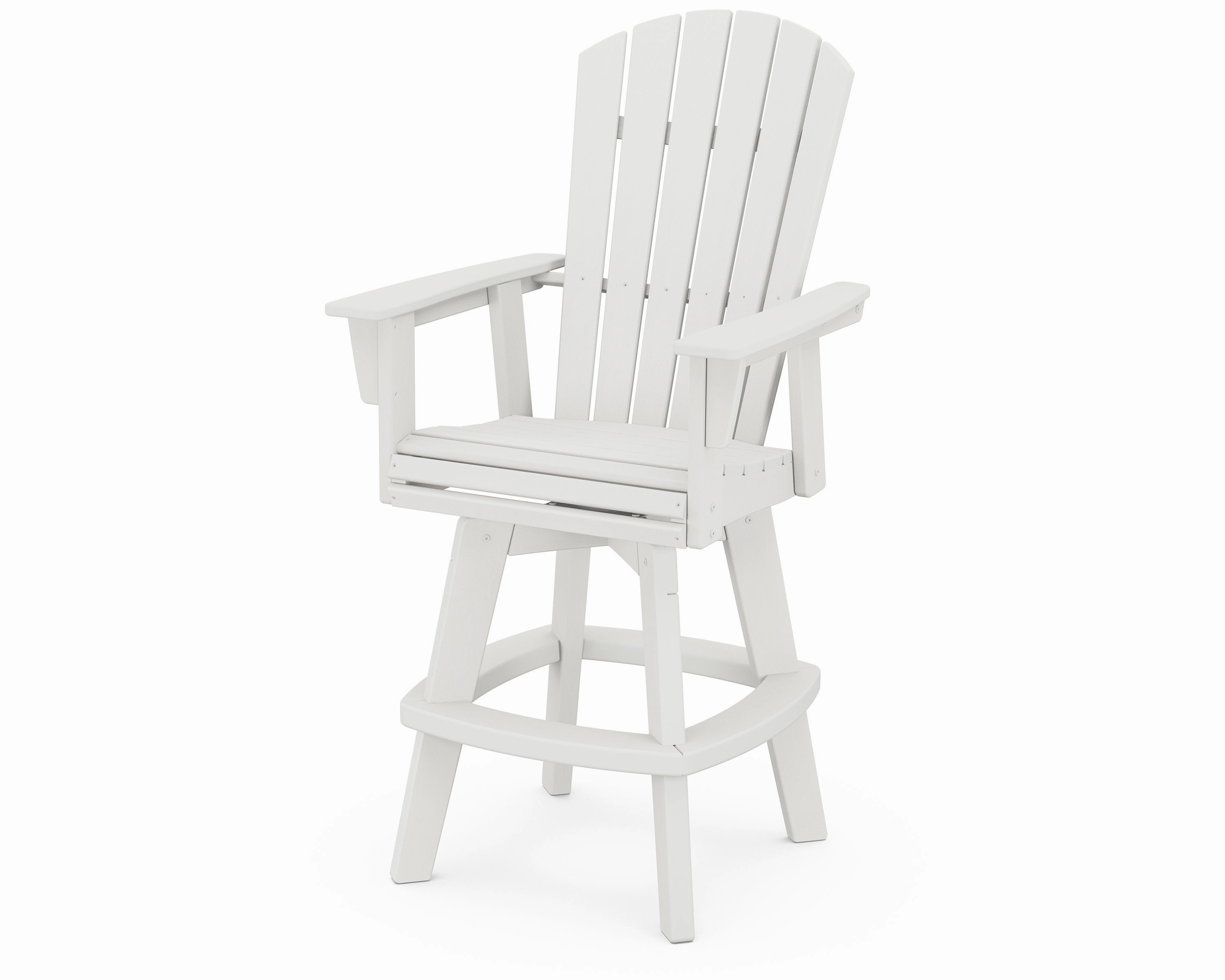 Nautical Curveback Adirondack Swivel Bar Chair