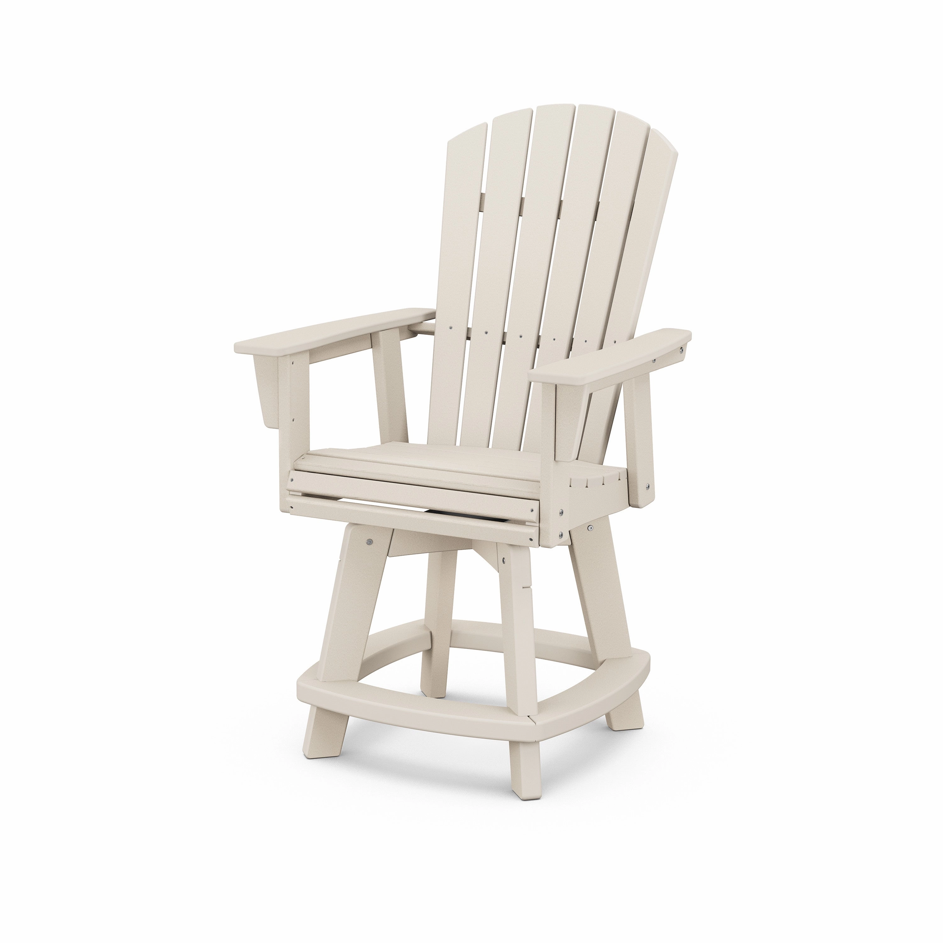 Nautical Curveback Adirondack Swivel Counter Chair
