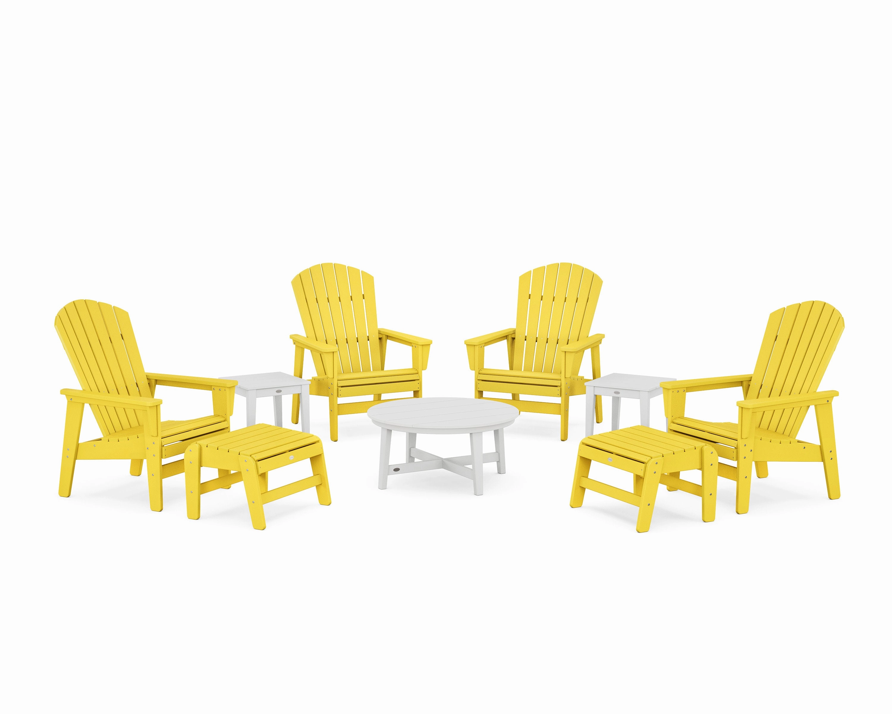 Nautical Grand Upright Adirondack 9-Piece Conversation Set