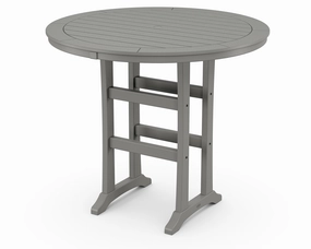 Nautical Trestle 48" Round Bar Tableoutdoor patio furniture set