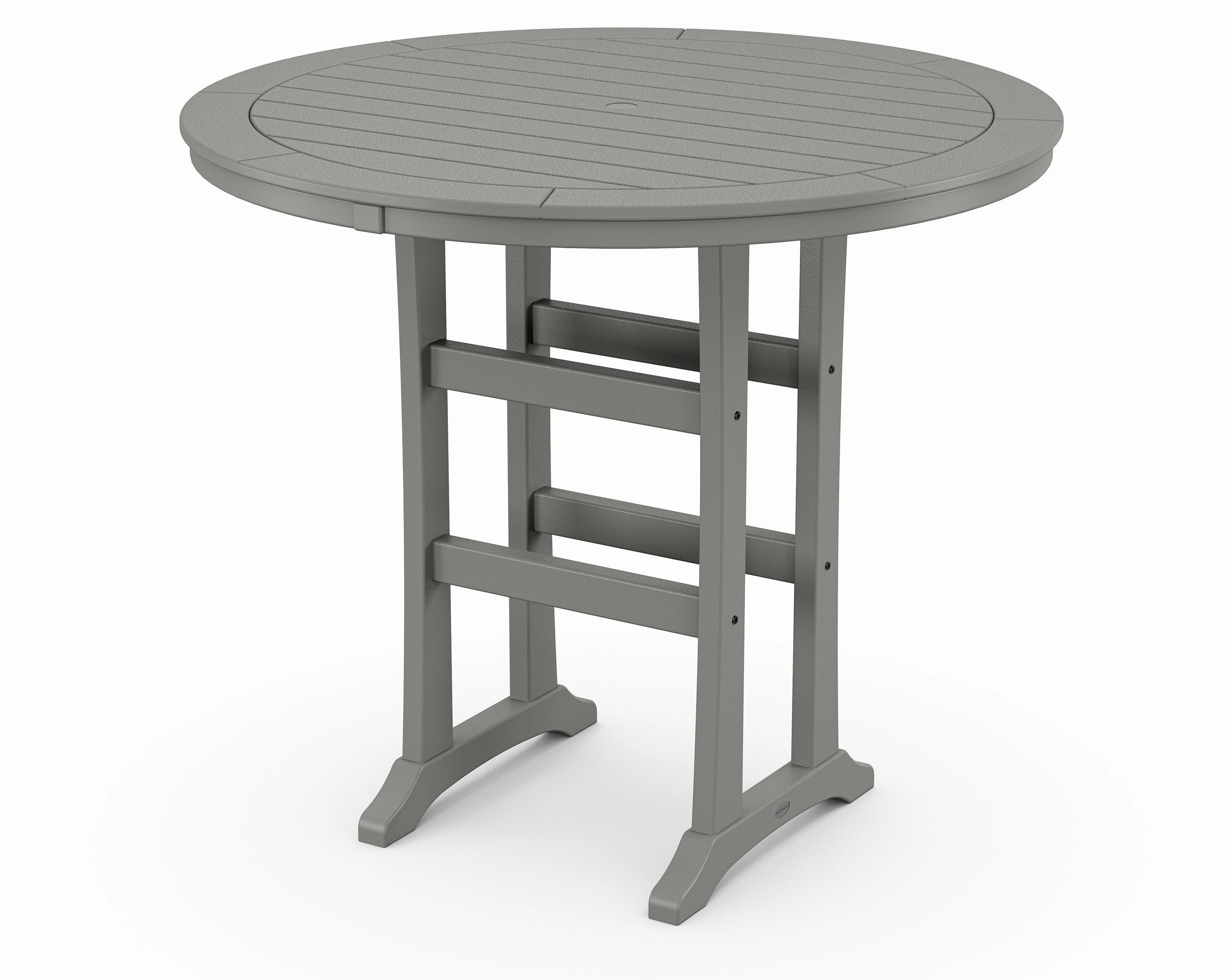 Nautical Trestle 48" Round Bar Tableoutdoor table for balcony or garden