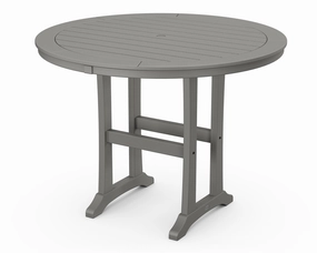 Nautical Trestle 48" Round Counter Tableoutdoor table for balcony or garden