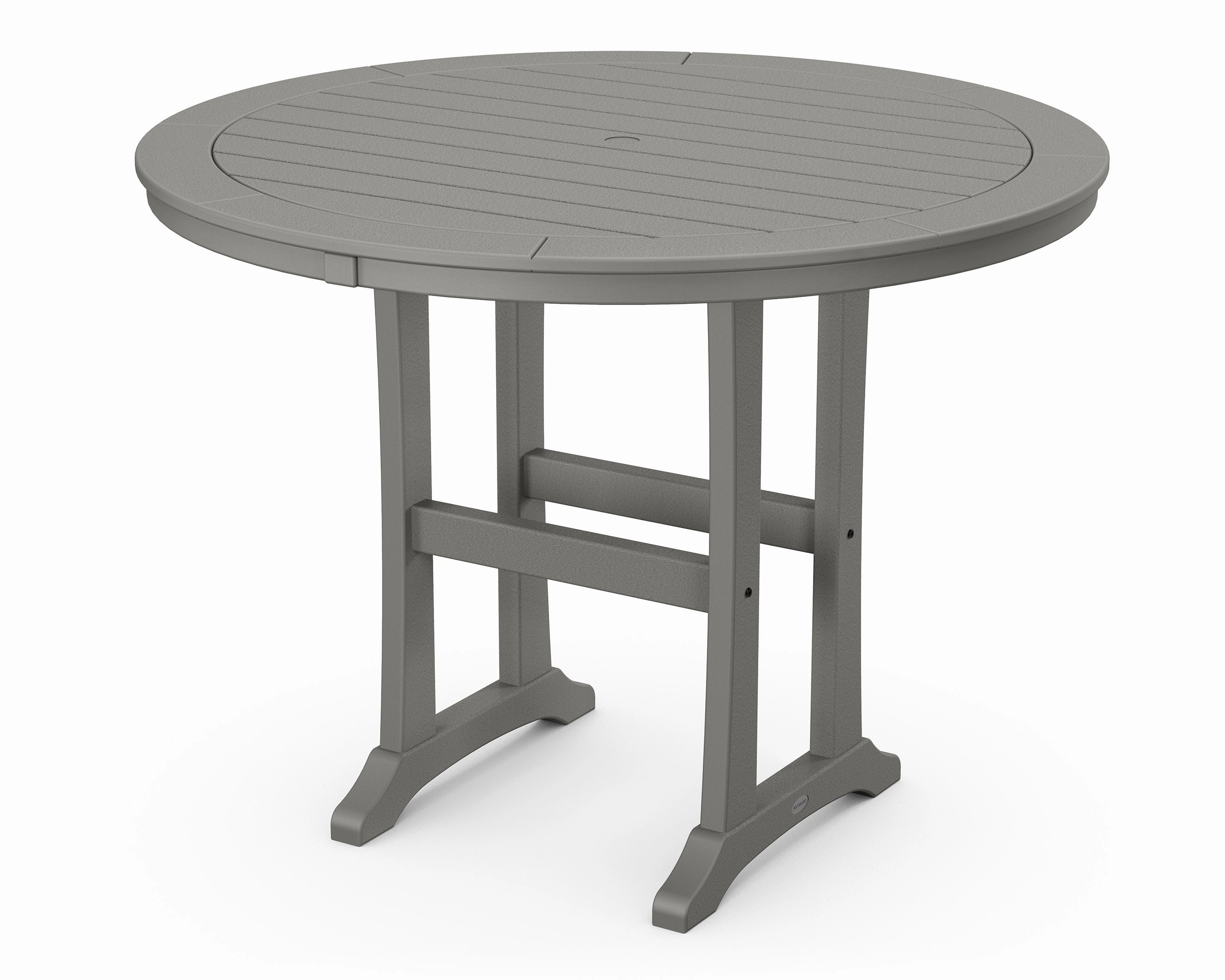 Nautical Trestle 48" Round Counter Tableoutdoor table for balcony or garden