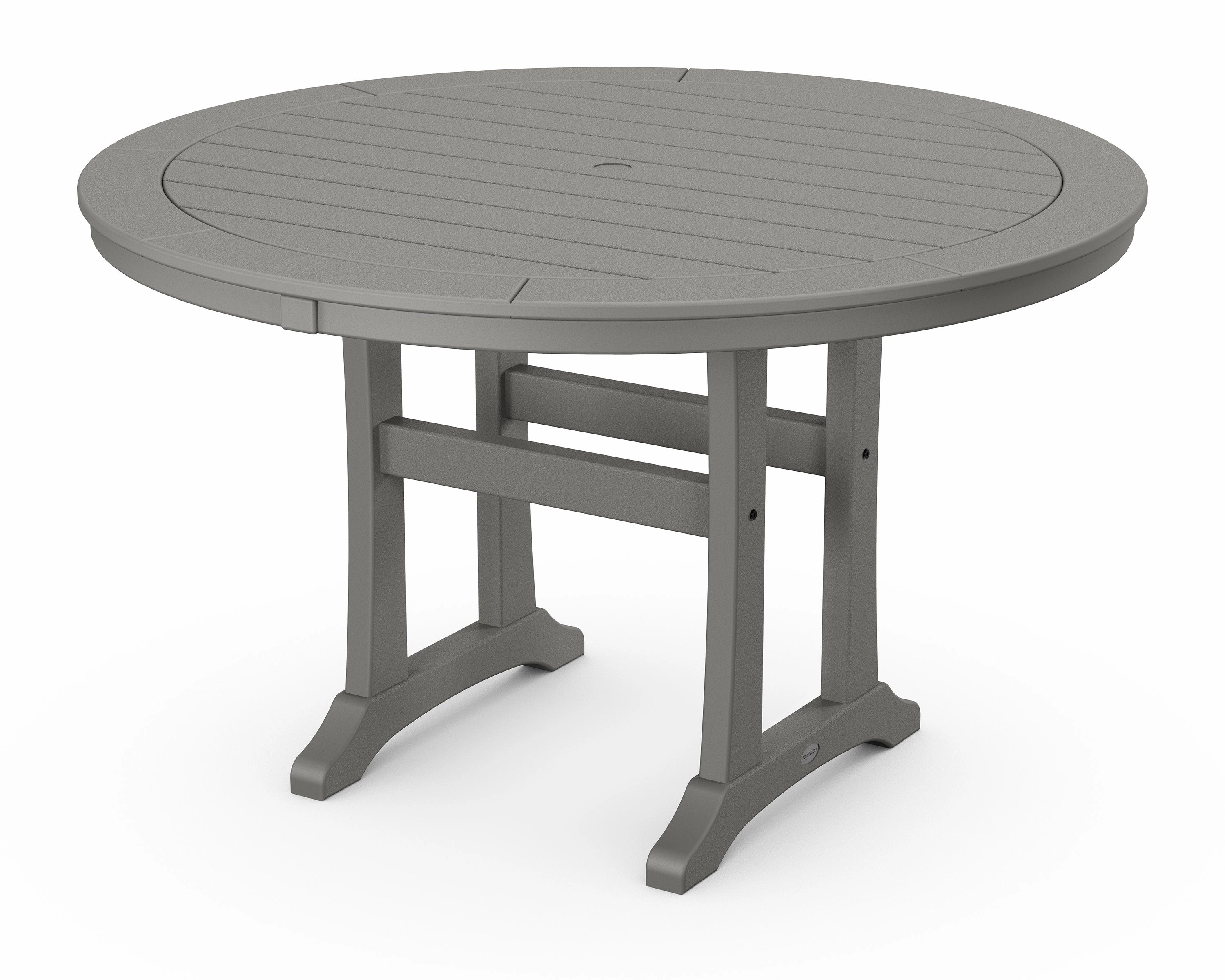 Nautical Trestle 48" Round Dining Tableoutdoor table for balcony or garden