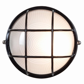 Nauticus Round Dual Mount LED Bulkhead BlackOutdoor wall sconces with motion sensor