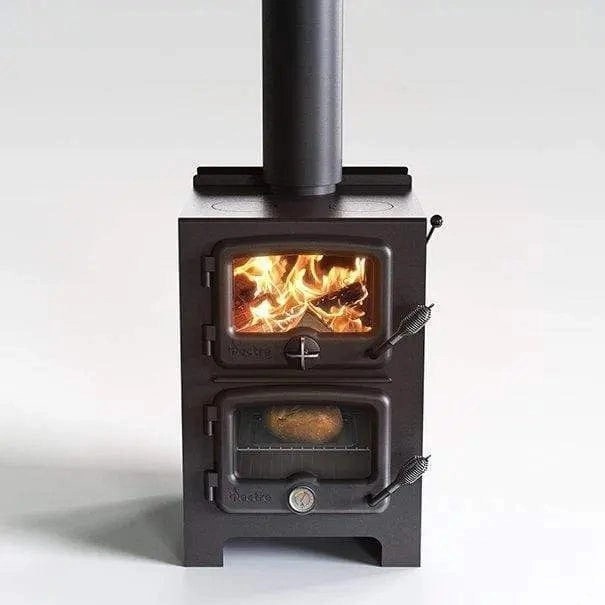 Nectre Bakers Wood-Burning Oven & Fireplace N350W with Water Jacketstone-look outdoor patio fireplace